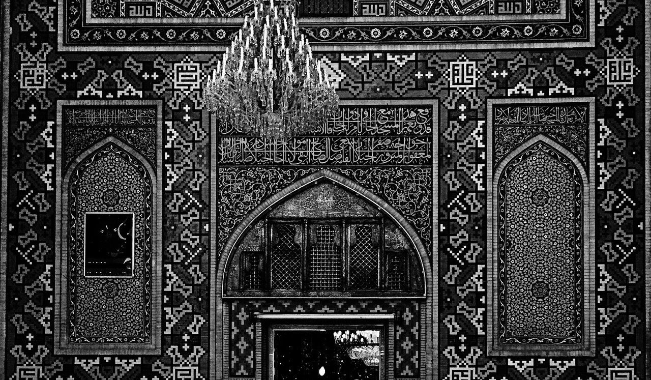 pattern, architecture, built structure, black and white, no people, building, full frame, monochrome, backgrounds, entrance, building exterior, monochrome photography, history, the past, arch, creativity, ornate, religion, door, iron, day