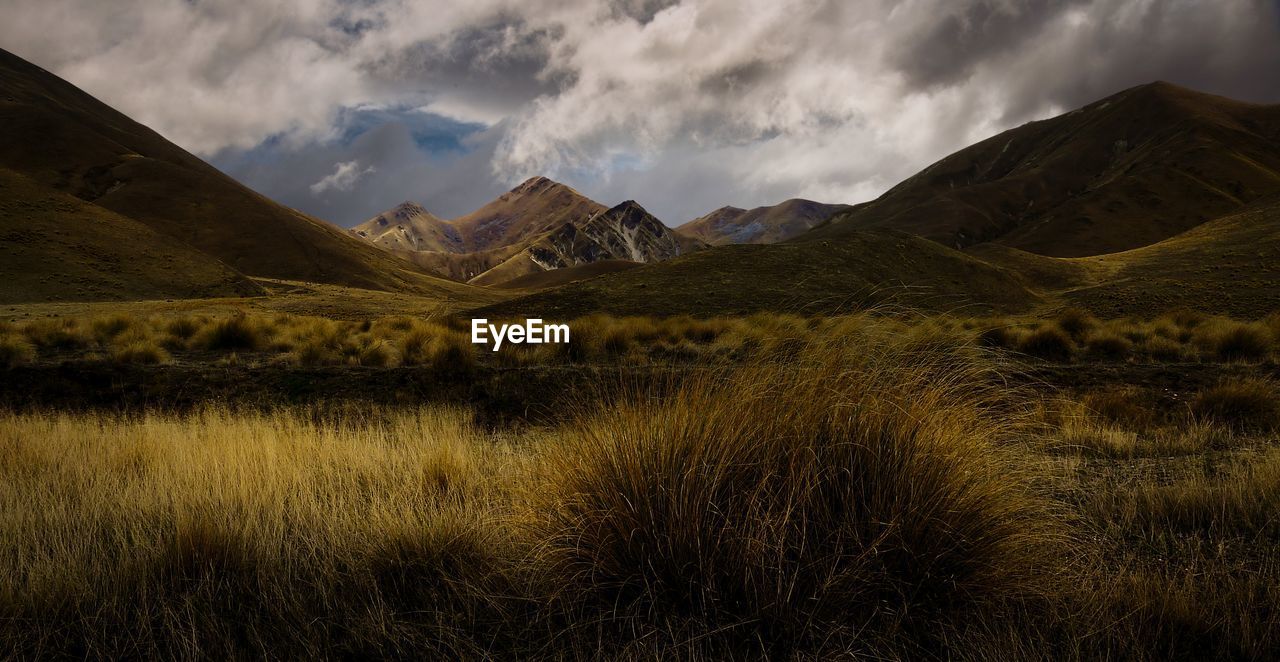 Scenic view of mountain landscape against sky