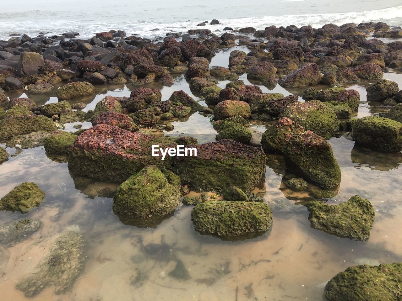 HIGH ANGLE VIEW OF PEBBLE BEACH