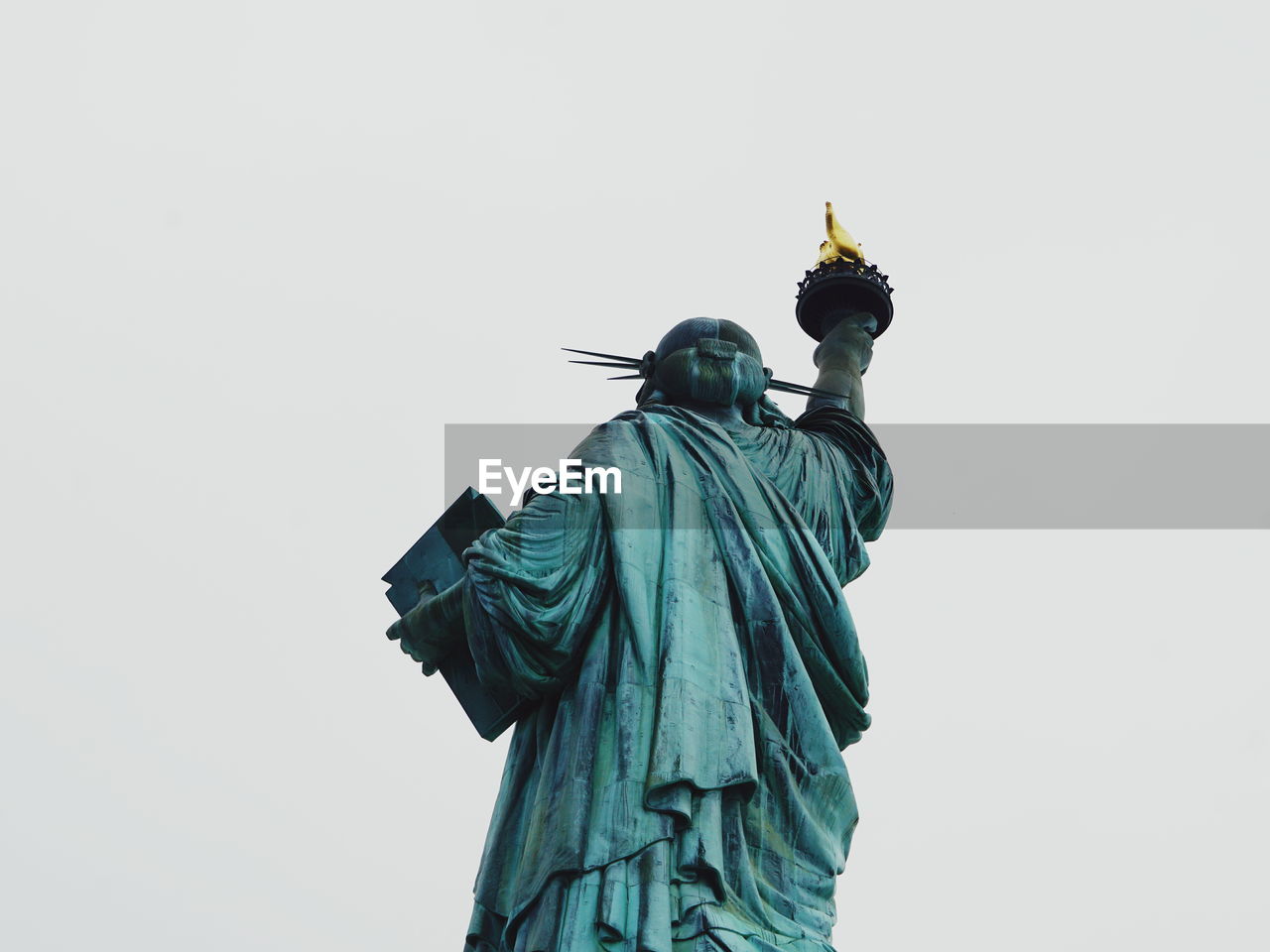 Low angle view of statue of liberty