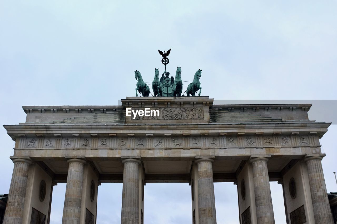 Low angle view of brandenburg gate 