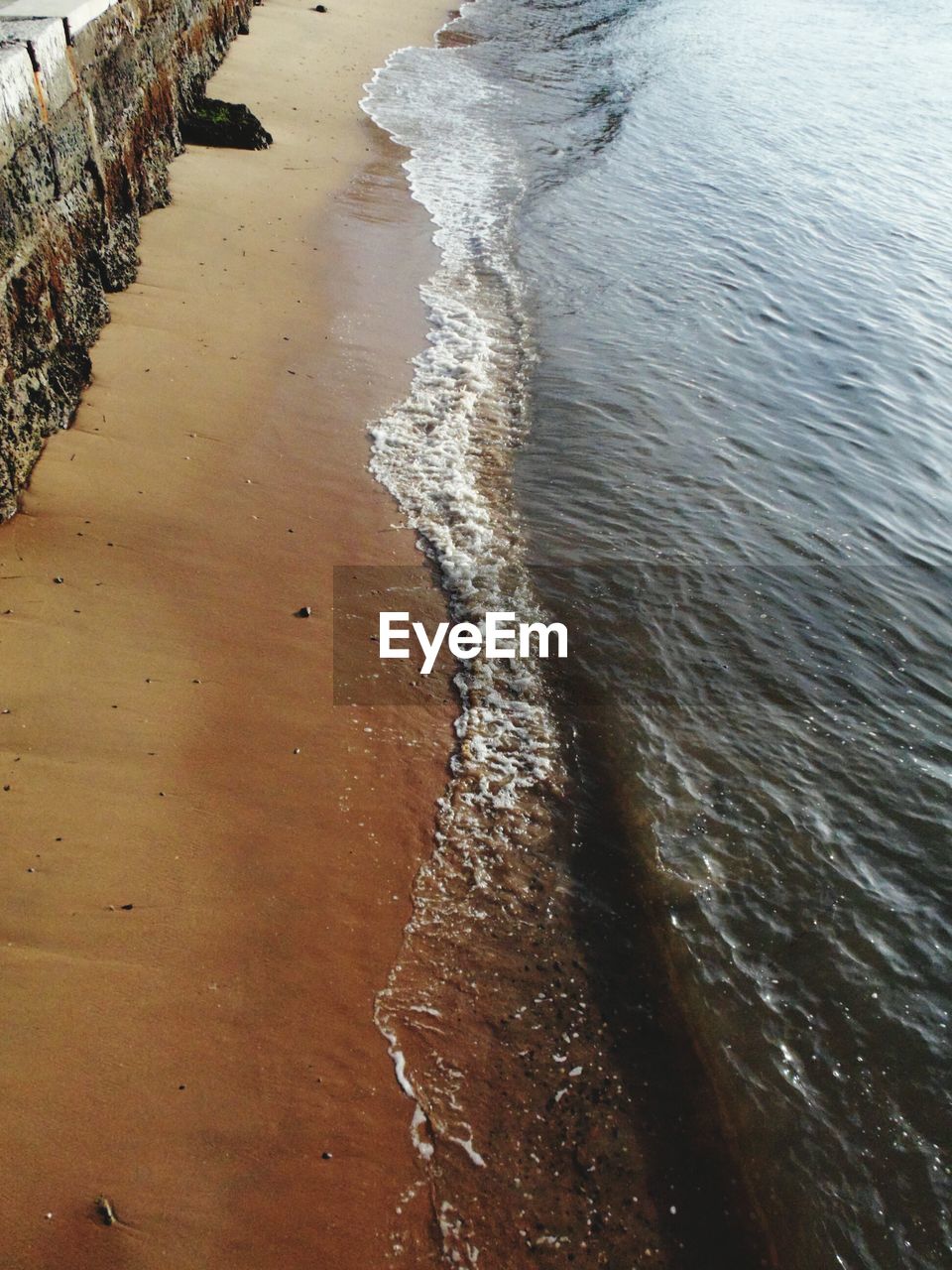 High angle view of beach