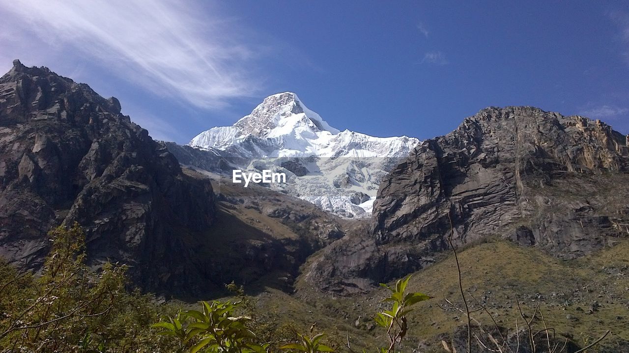 VIEW OF SNOWCAPPED MOUNTAIN