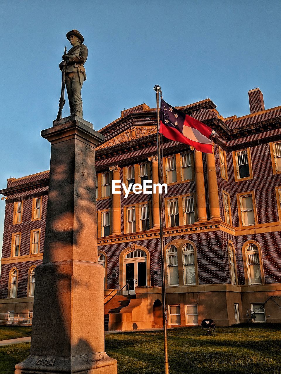 Low angle view of historical building against sky