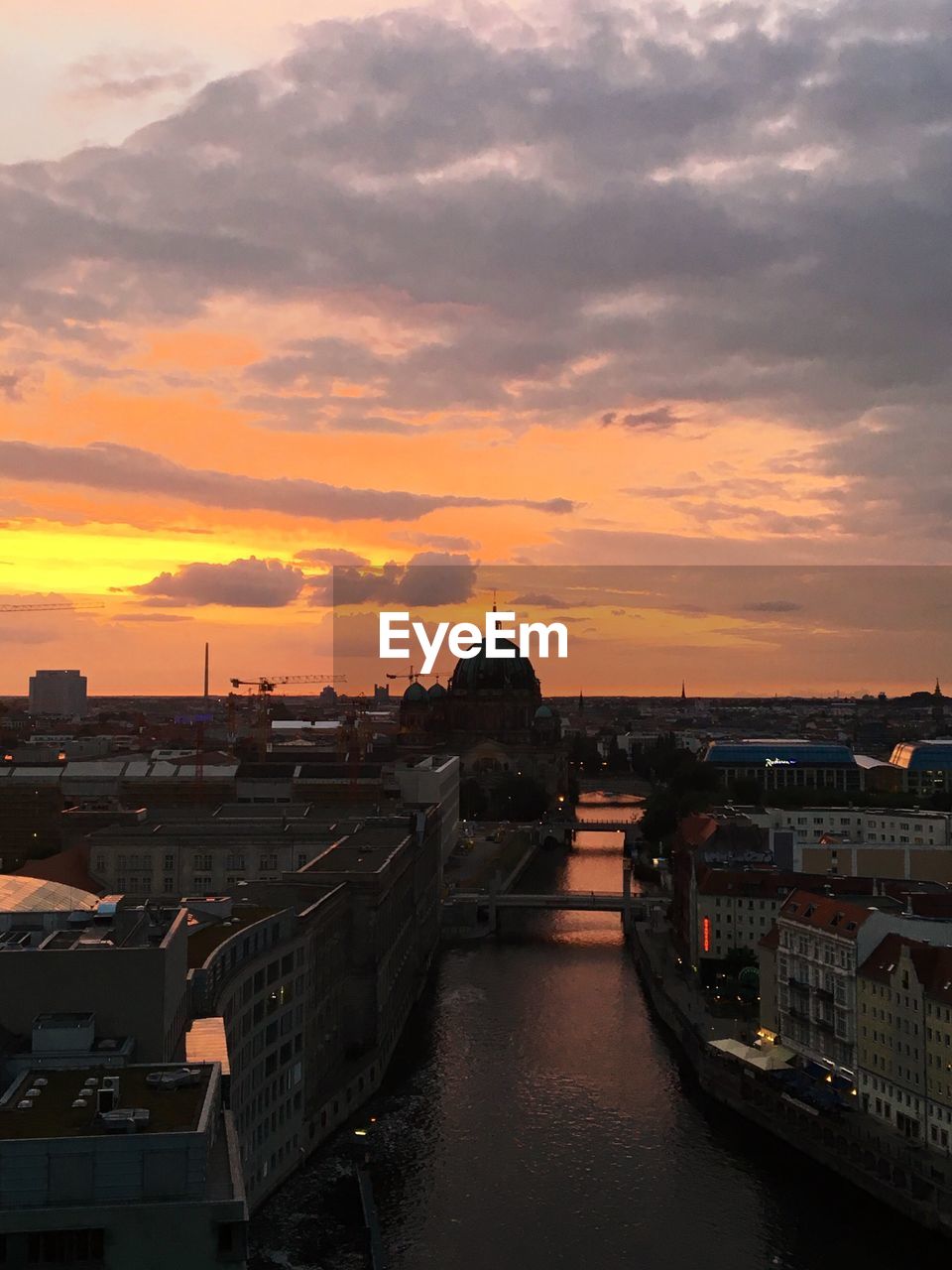 City at sunset