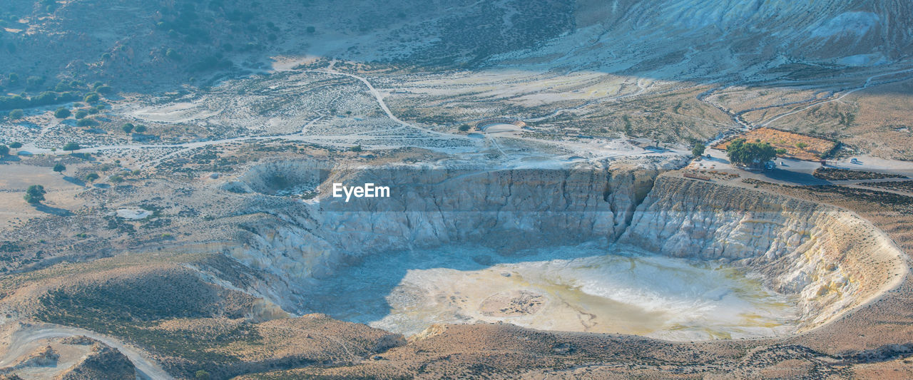 Volcanic crater stefanos in the lakki valley of the island nisyros greece