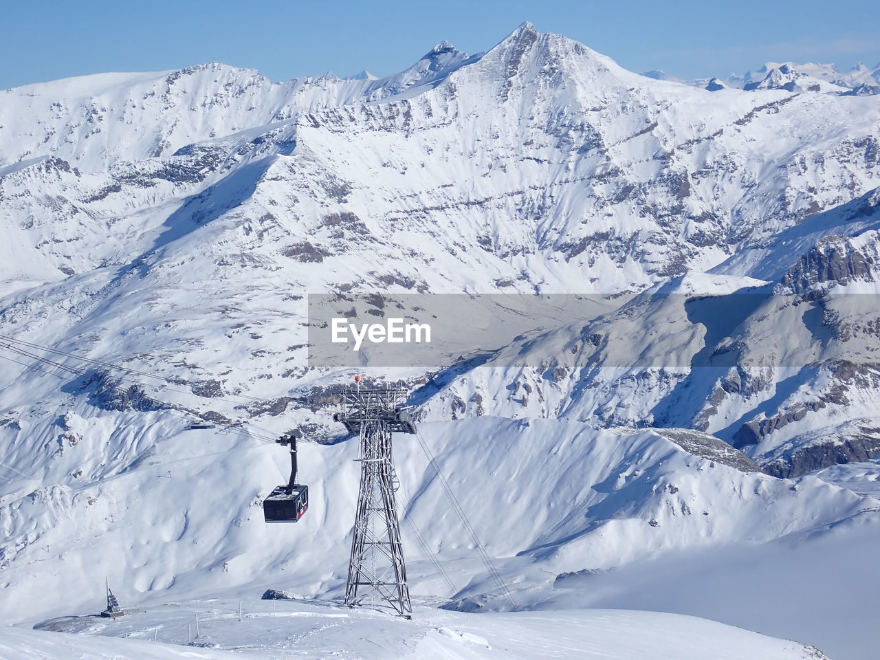 Scenic view of snow covered mountain