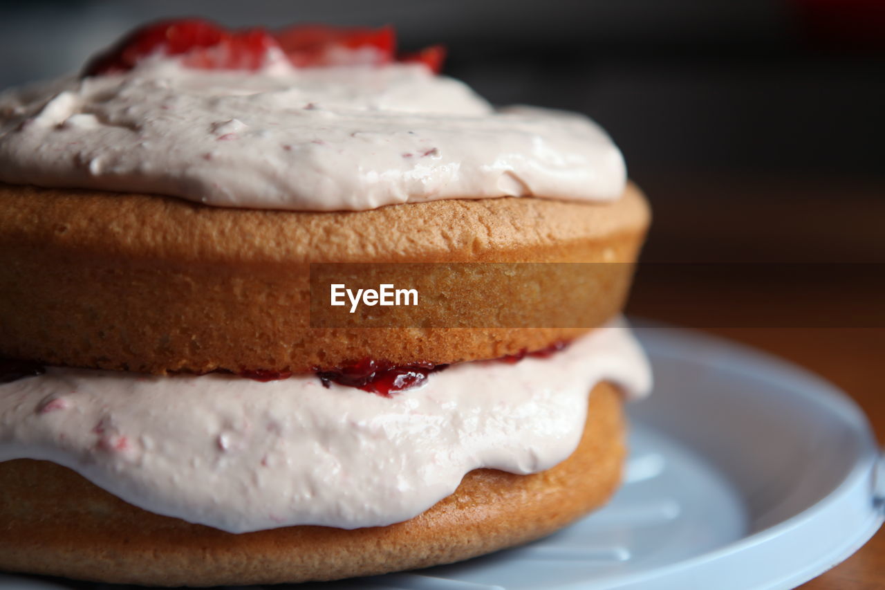 CLOSE-UP OF CAKE ON PLATE