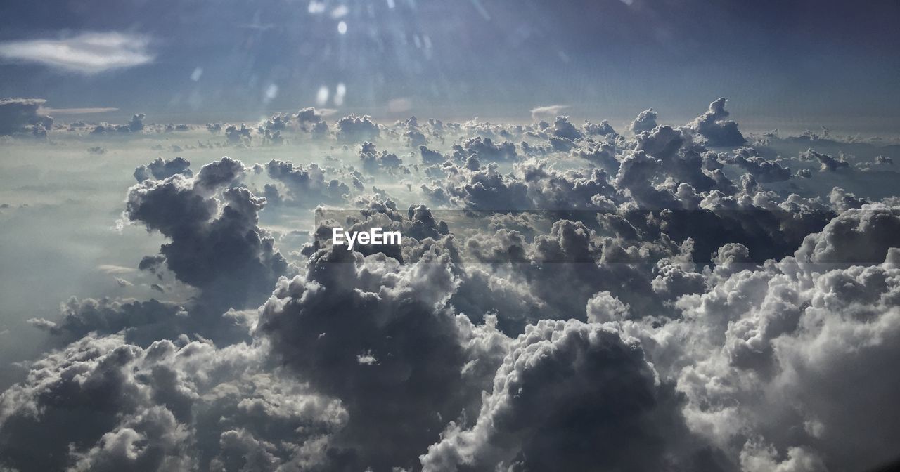 Idyllic view of cloudy sky on sunny day