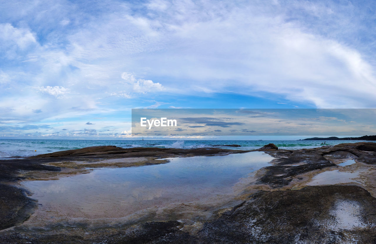 Scenic view of sea against sky