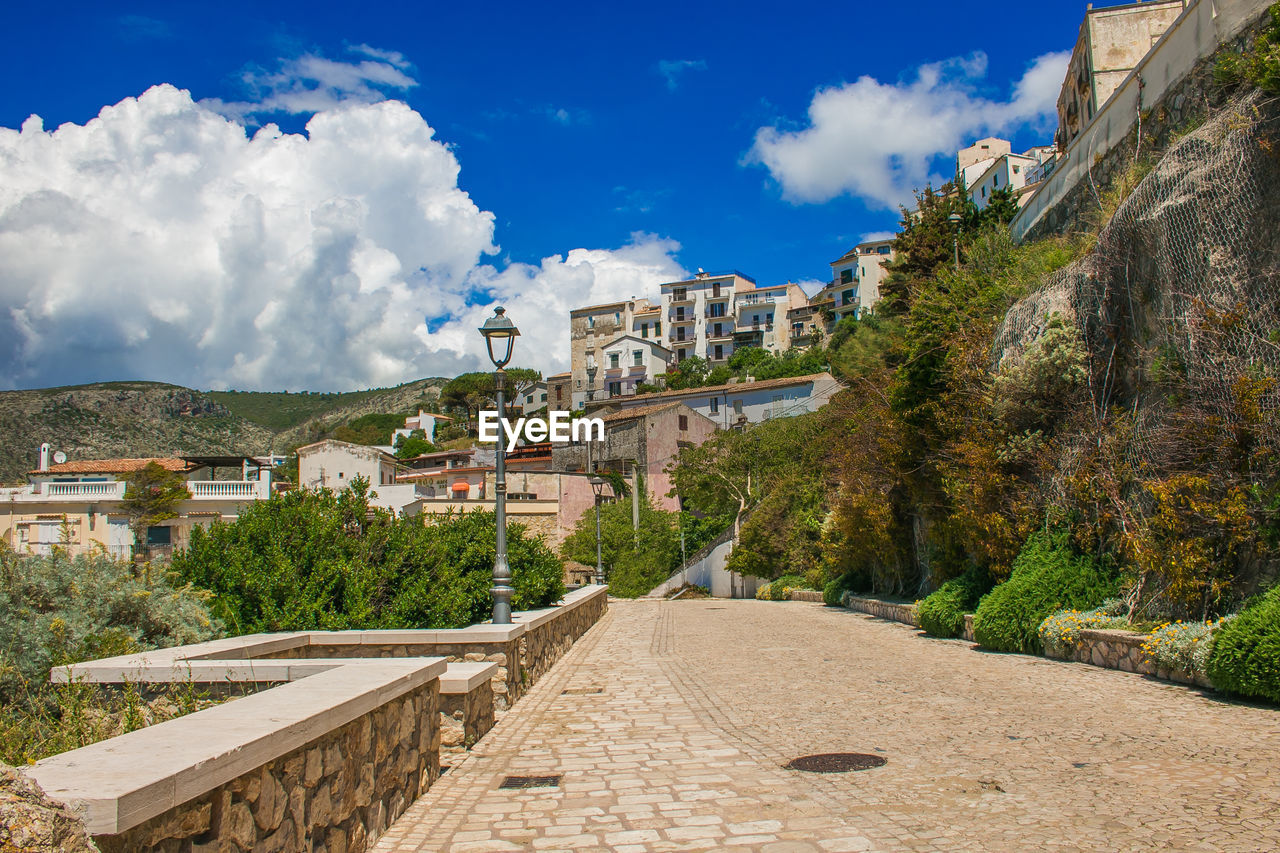 Summer vacation in sperlonga village on the tyrrhenian sea, lazio, italy