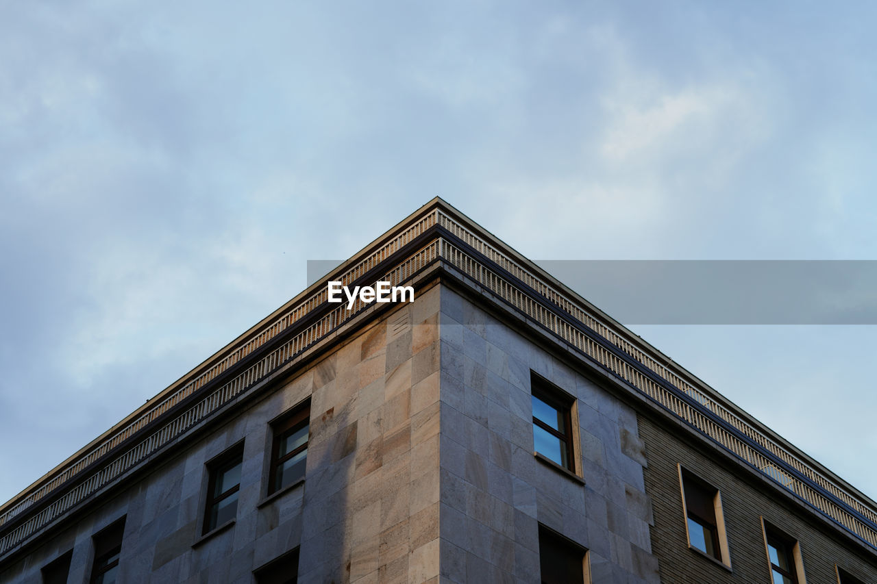 Low angle view of building against sky