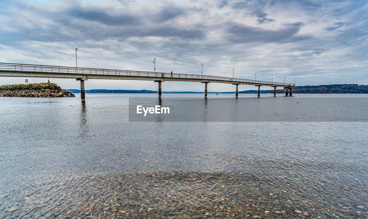 water, sky, shore, architecture, built structure, sea, nature, bridge, cloud, reflection, pier, scenics - nature, transportation, beauty in nature, coast, tranquility, horizon, environment, no people, tranquil scene, land, beach, travel destinations, ocean, day, landscape, outdoors, travel, bay, blue, idyllic, city, reservoir, tourism, wave, architectural column, walkway