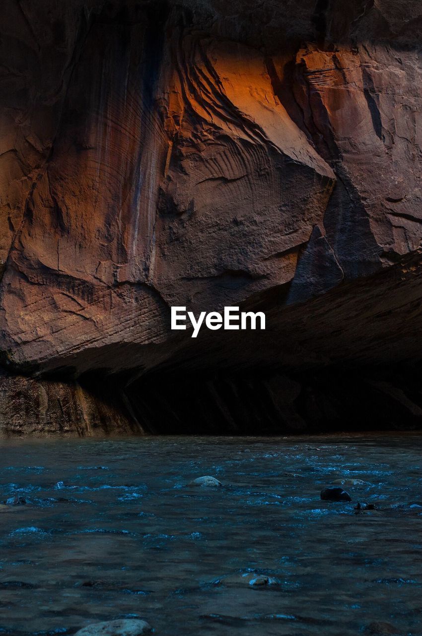 Rock formations in sea