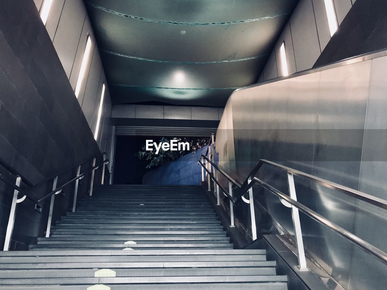 Empty staircase in metro station