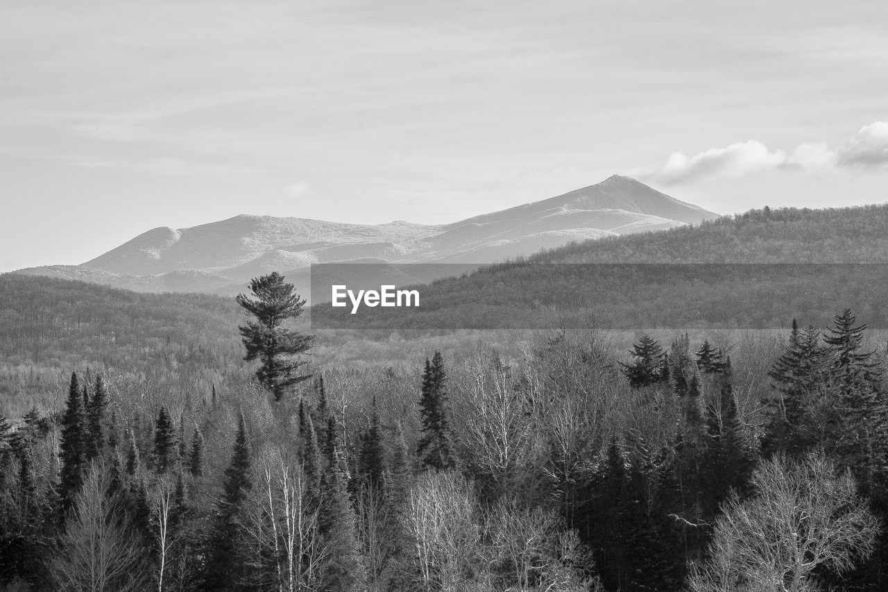 Scenic view of mountains against clear sky