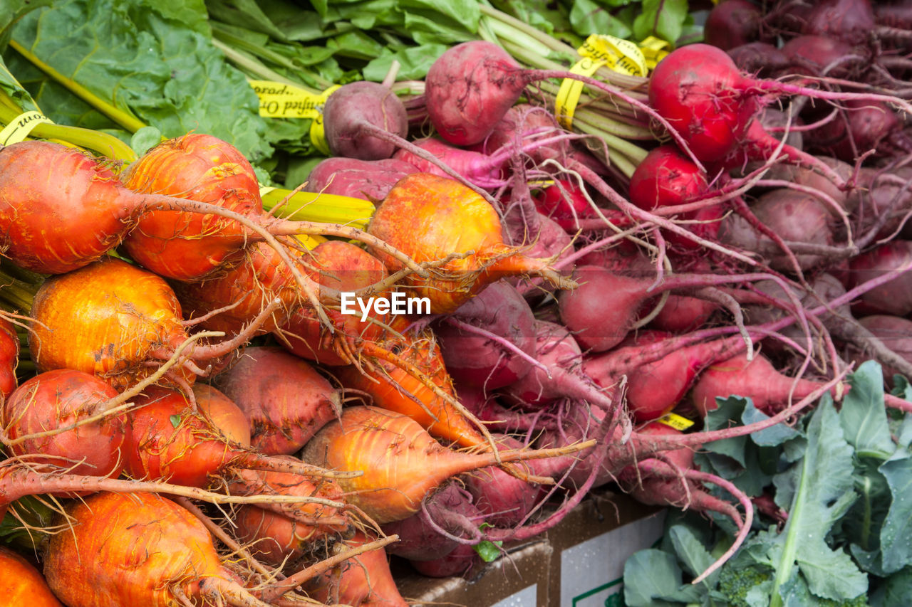 Full frame vegetables in market