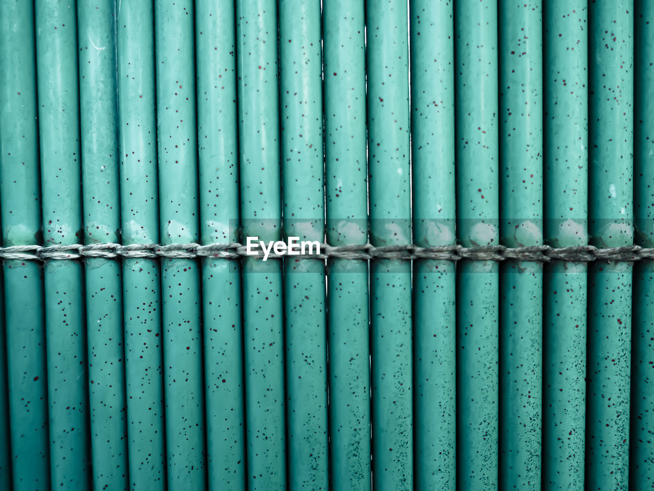 Full frame shot of green pipe