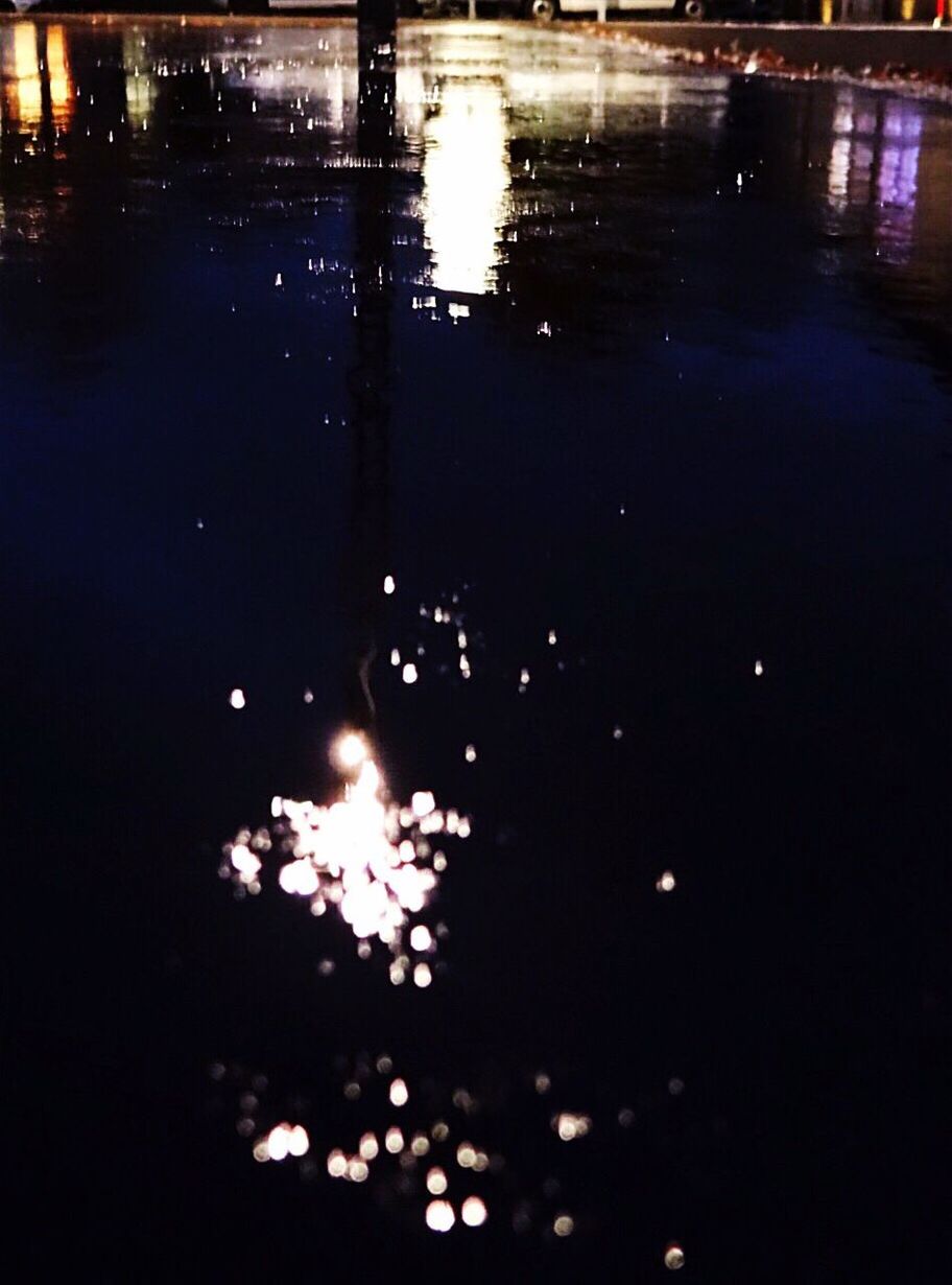 REFLECTION OF ILLUMINATED SKY IN WATER