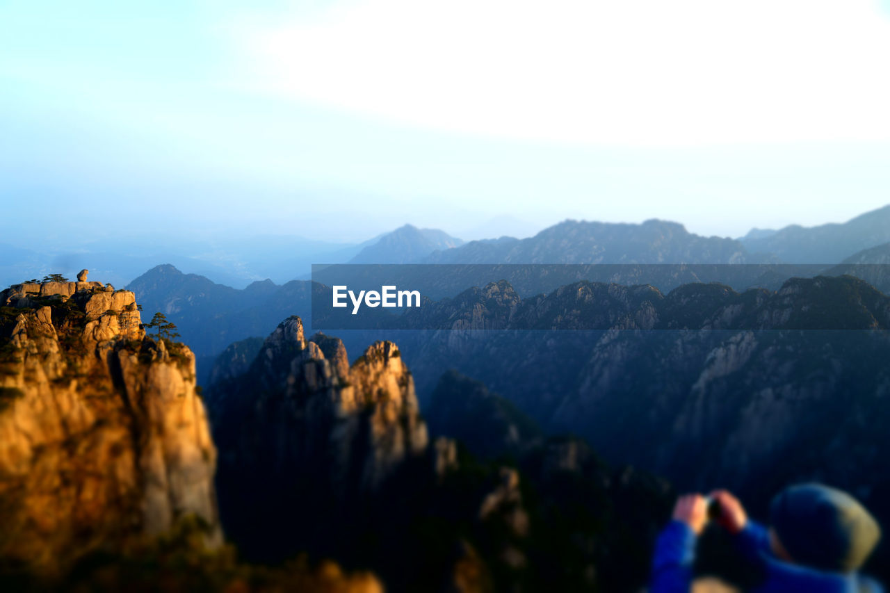 High angle shot of rocky landscape