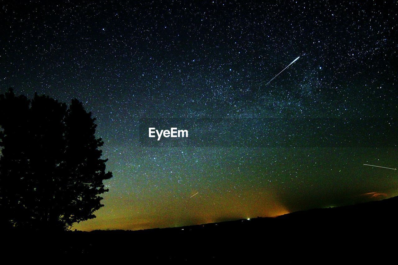 Scenic view of star field in sky at night