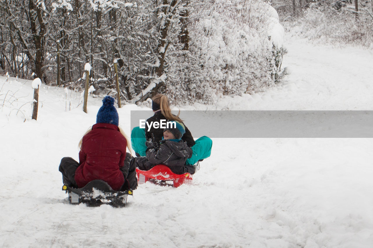 Children playing in snow