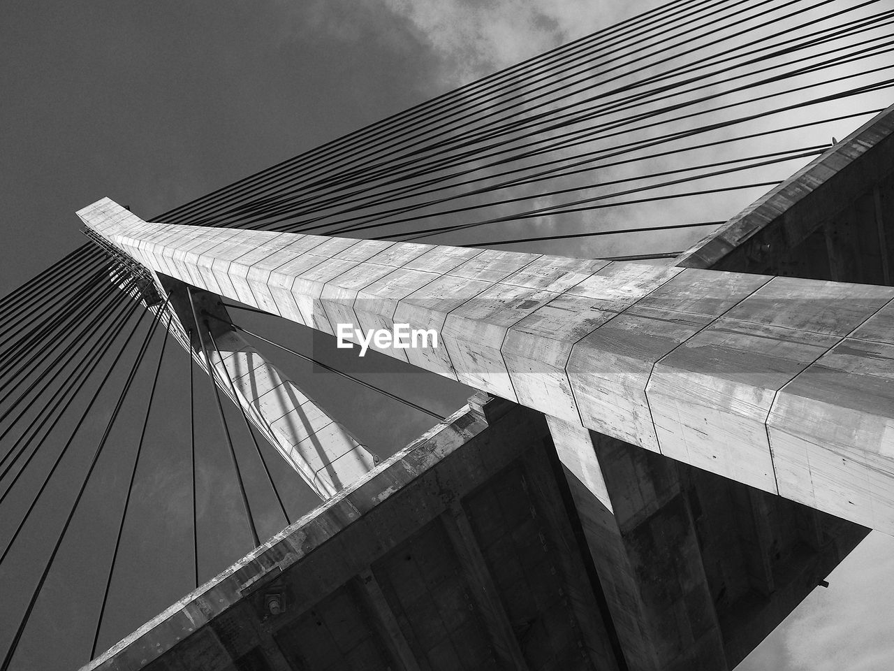 Low angle view of bridge against sky