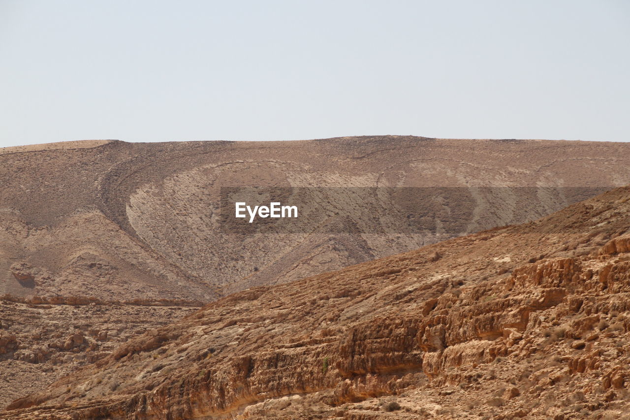 VIEW OF DESERT AGAINST CLEAR SKY