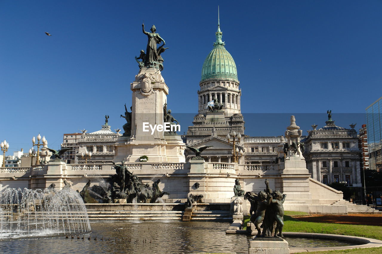 Fountain against national congress of argentina