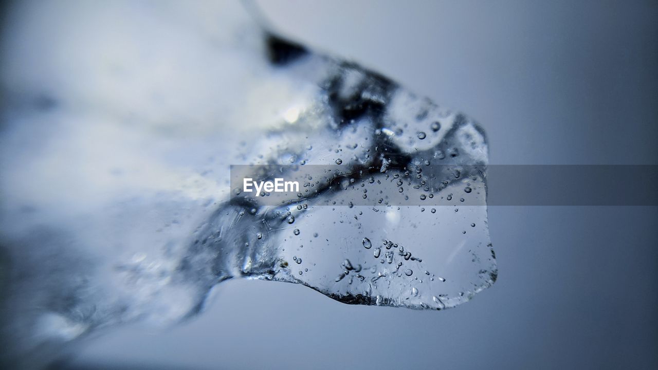 close-up of ice