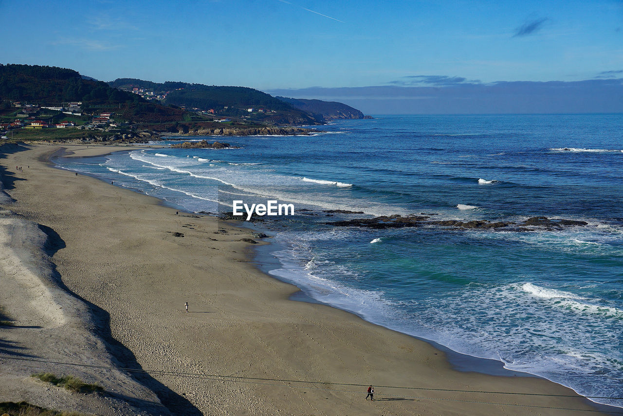 SCENIC VIEW OF BEACH AGAINST BLUE SKY