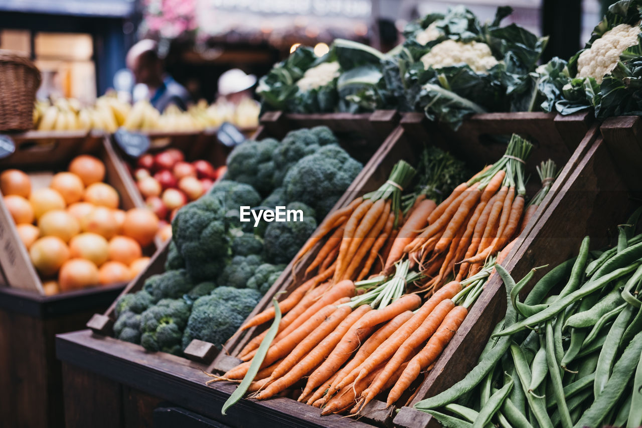 Vegetables at market for sale