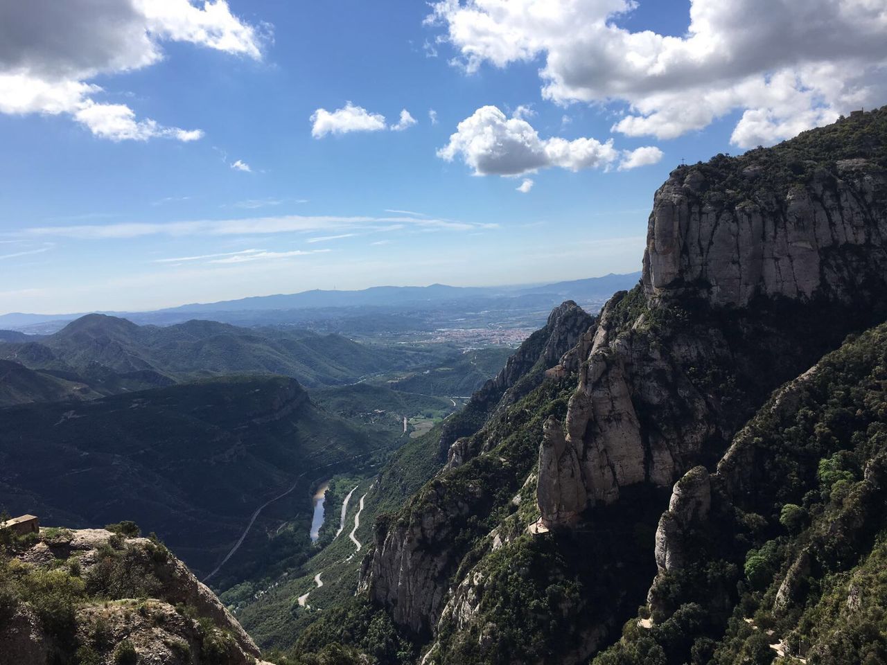 Scenic view of rocky mountains against sky