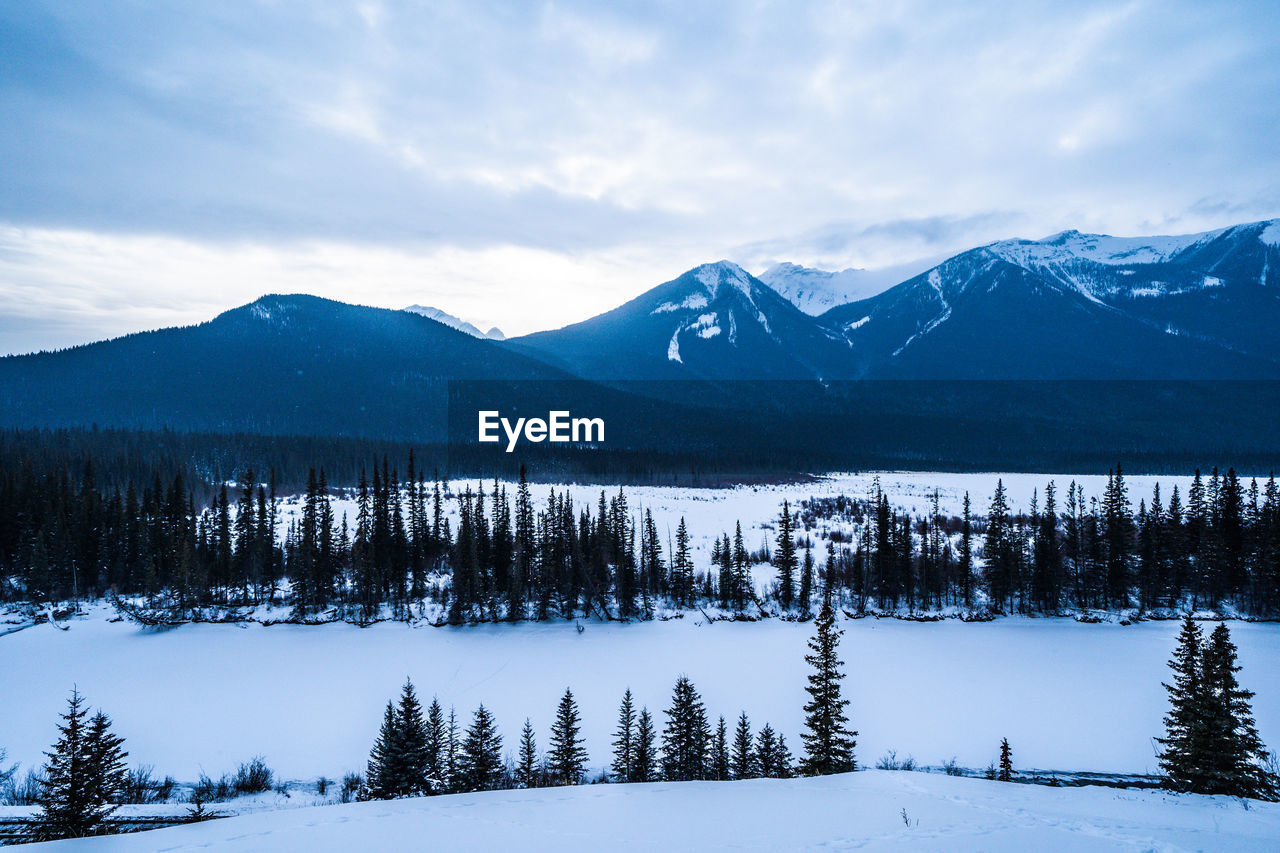 SCENIC VIEW OF SNOWCAPPED MOUNTAIN AGAINST SKY