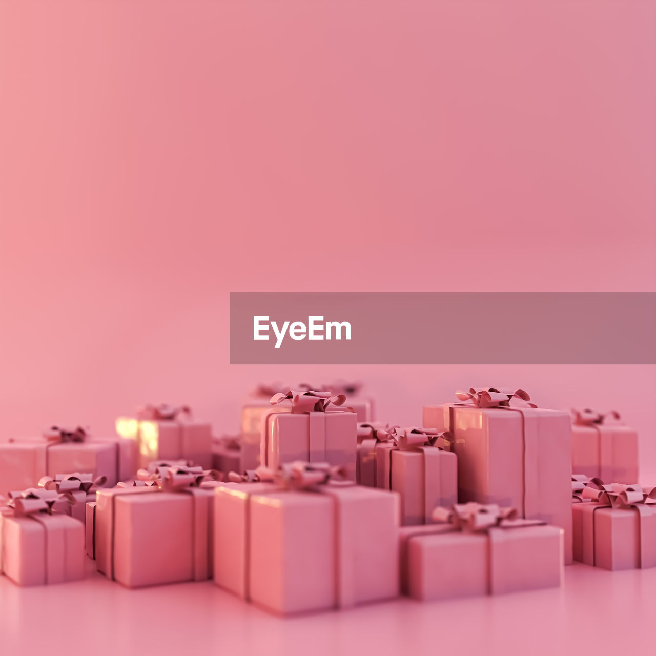 Christmas gifts isolated on pink