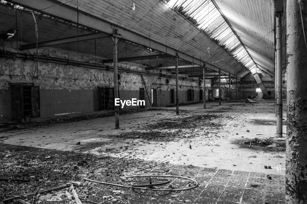 Interior of abandoned factory