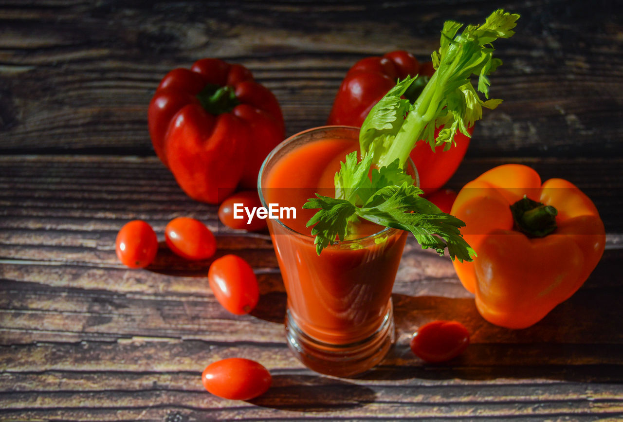 food and drink, food, healthy eating, freshness, vegetable, tomato, wellbeing, wood, fruit, herb, red, plant, produce, no people, indoors, ingredient, spice, still life, rustic, table, leaf, studio shot, basil, nature, cherry tomato, plum tomato, plant part, organic, close-up, raw food, pepper
