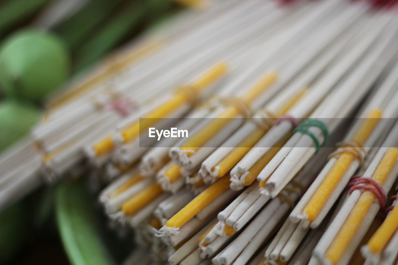 Close-up of sticks bundle