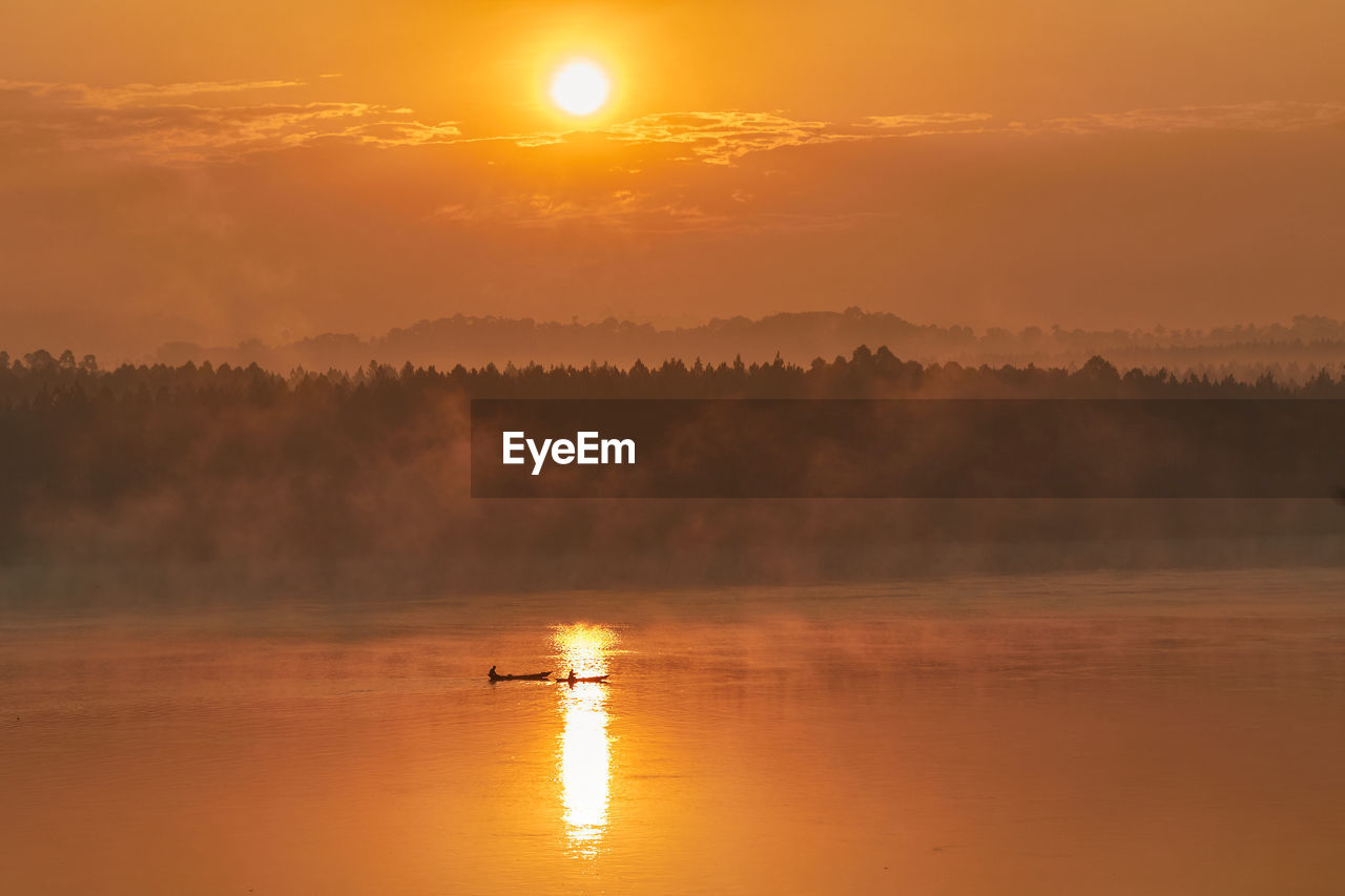 The west bank of the river nile during sunset