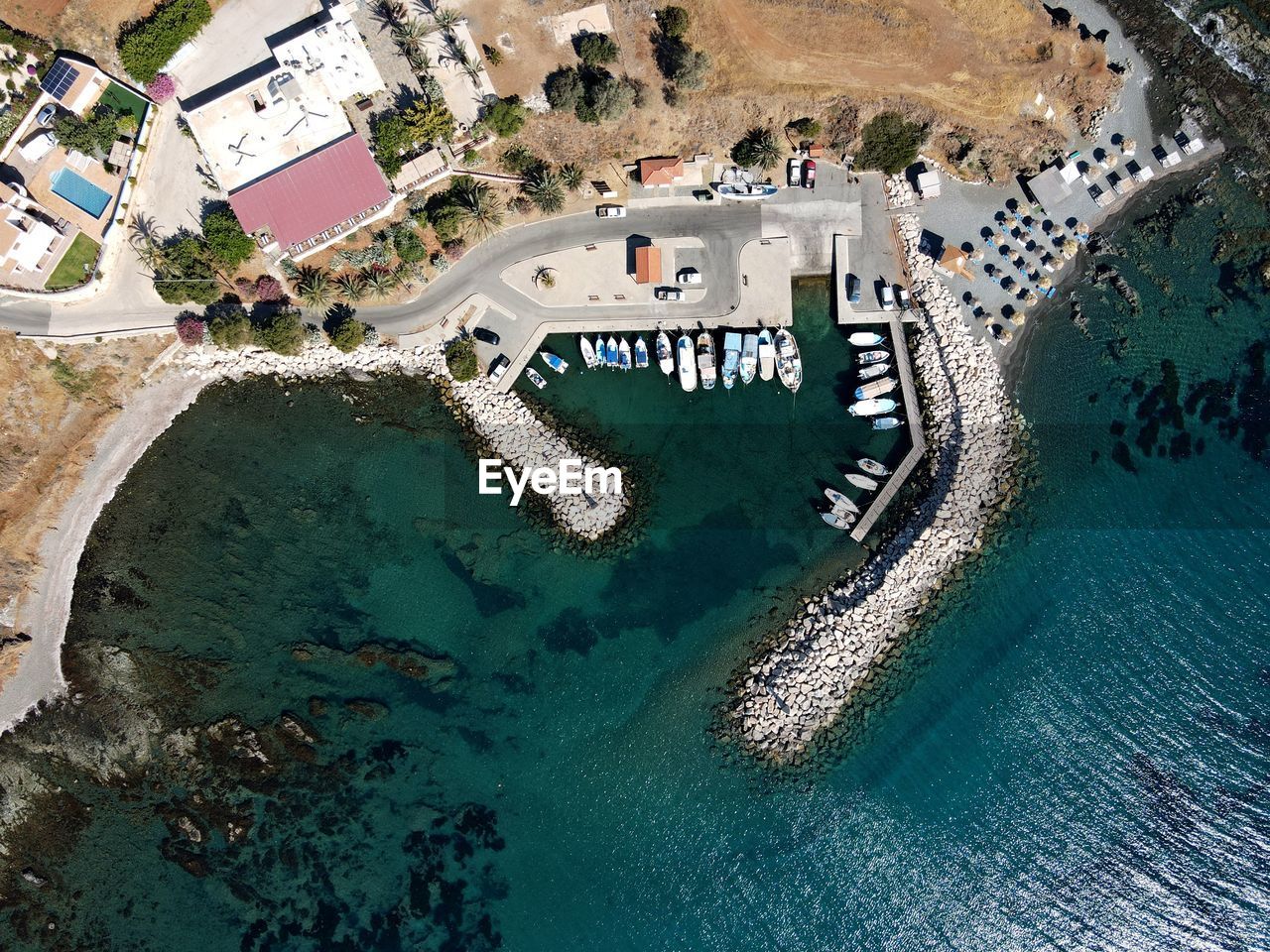 Fishing port as seen from above