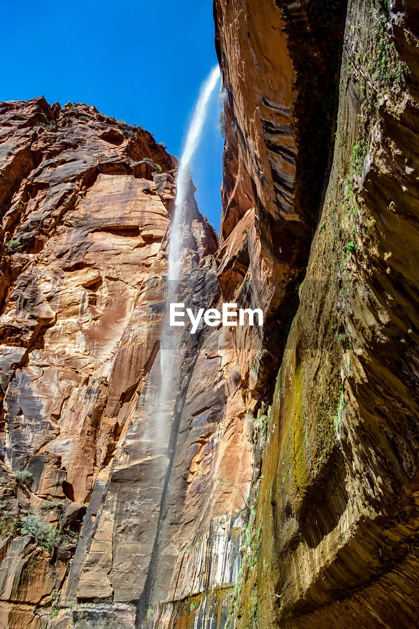 Waterfall at weeping rock in zion national park