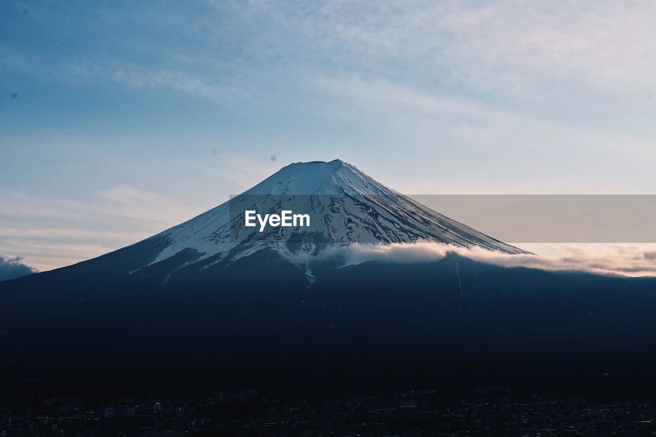 View of snowcapped mountain against sky