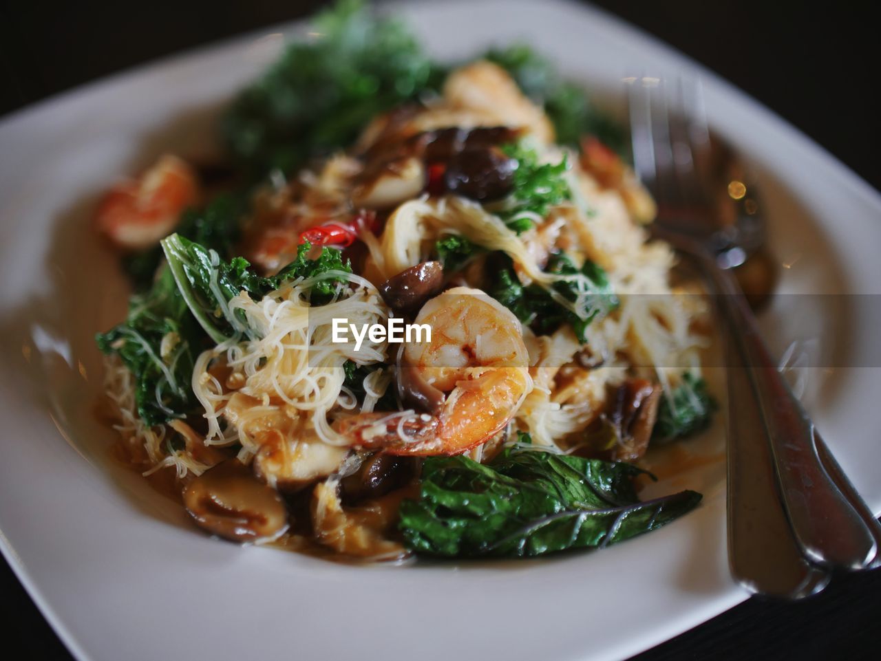 Close-up of food served in plate