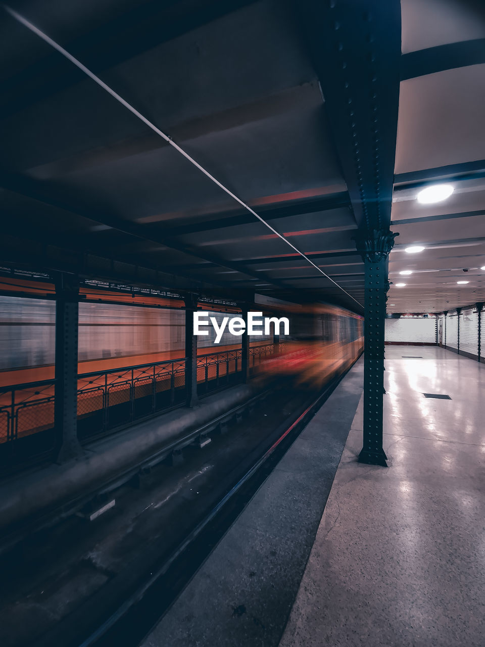 Railroad station platform