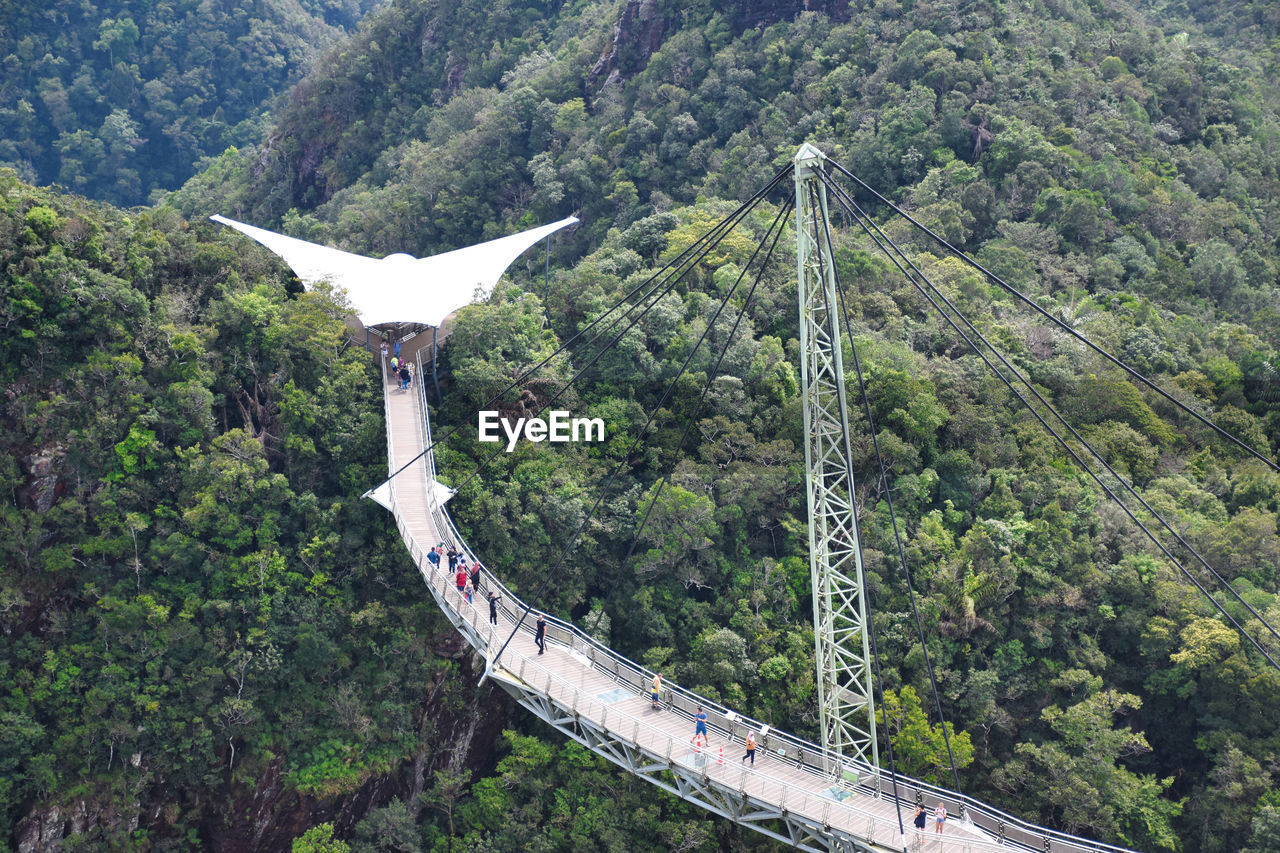 Langkawi sky bridge is a curved pedestrian cable-stayed, suspension bridge offering scenic walks