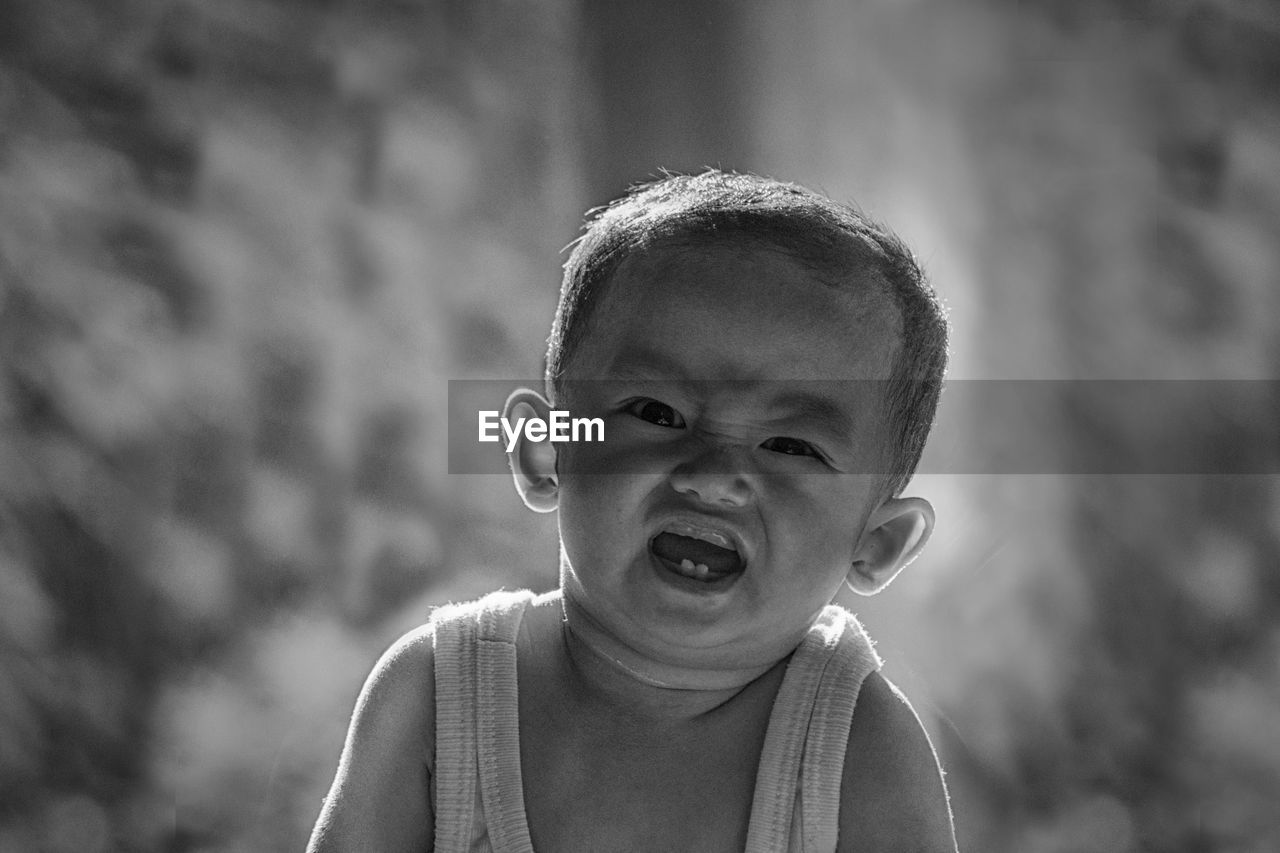 Close-up portrait of cute baby