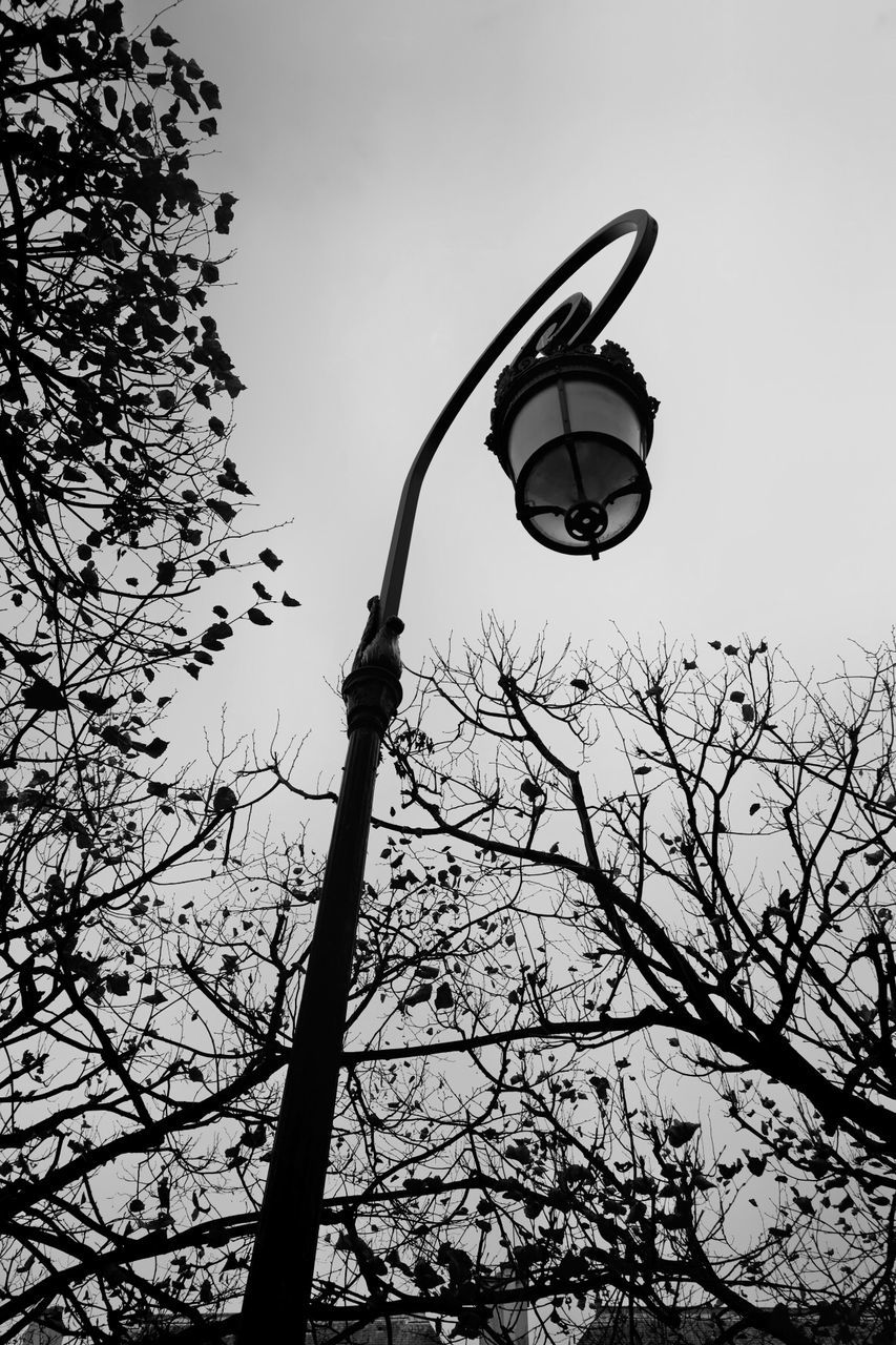 LOW ANGLE VIEW OF STREET LIGHT AGAINST SKY