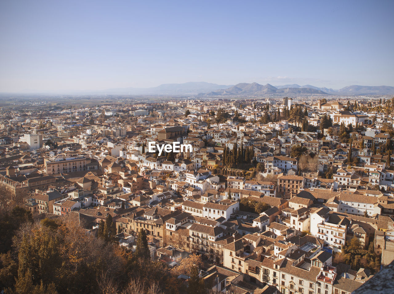 High angle view of cityscape