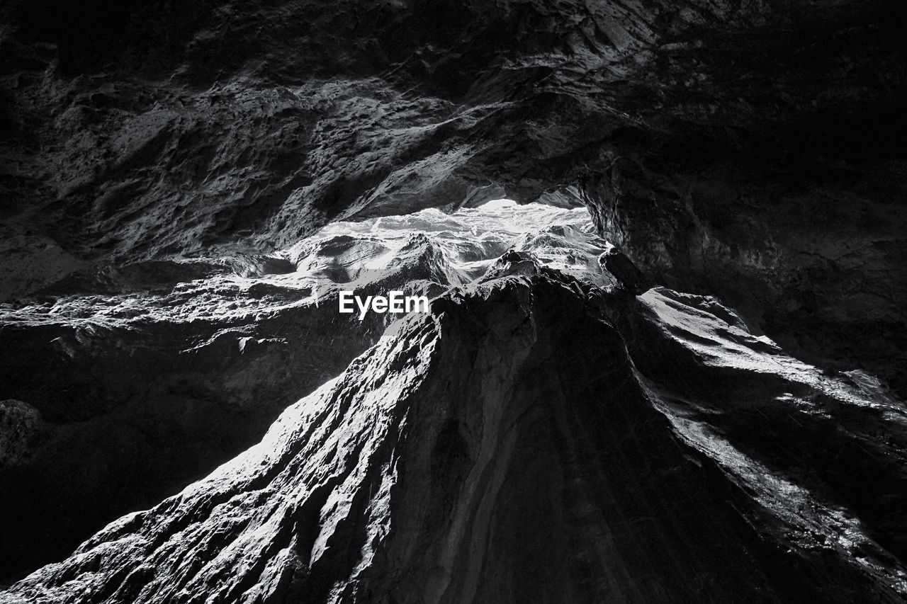 Aerial view of snowcapped mountains