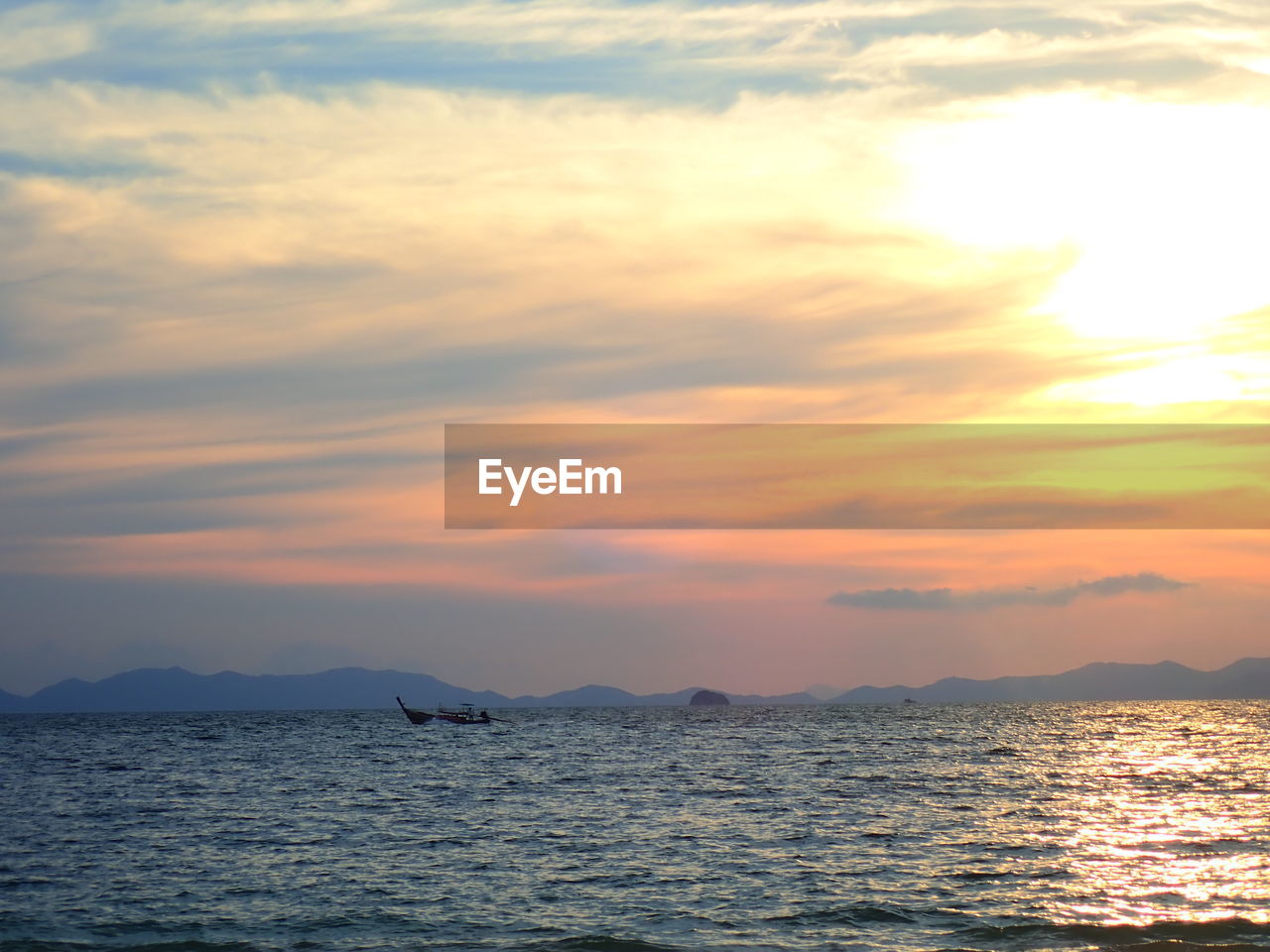 SCENIC VIEW OF SEA DURING SUNSET